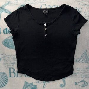 5️⃣ FOR 2️⃣0️⃣ SALE 🏷️ Art Class Girls Black Crop Top with Button Detail Size L